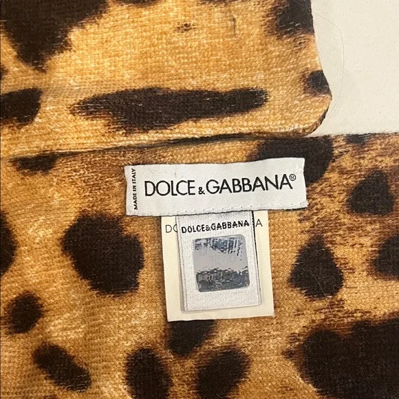 Dolce & Gabbana Animal Print Scarf in Brown and Black